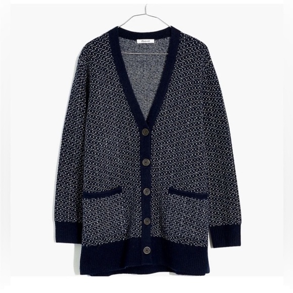 MADEWELL Bird's Eye Maysfield Cardigan wool blend
Sweater size small - Picture 1 of 5